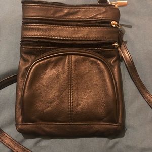 Black Leather Crossbody